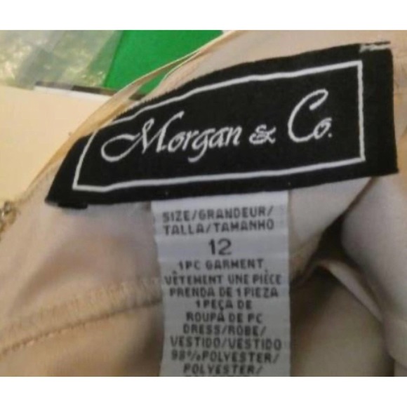 Morgan & Co Women's Tan Dress Sz 12 NWT - Picture 4 of 5
